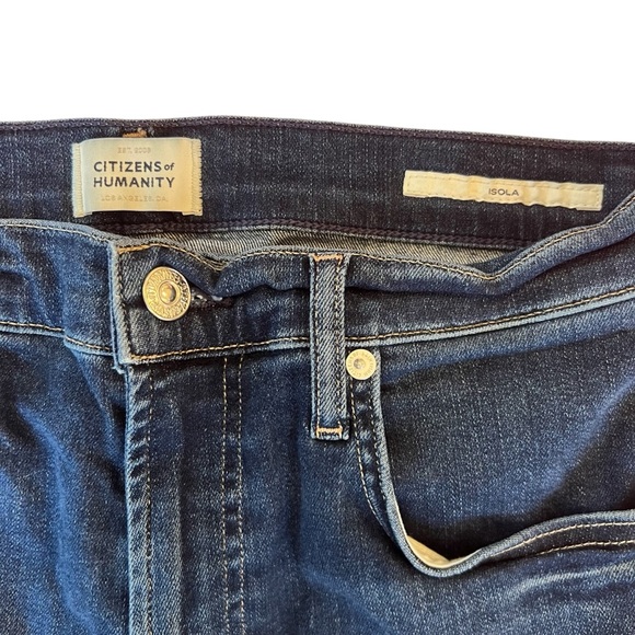 CITIZENS OF HUMANITY Isola High Rise Straight Crop Dark Jeans Women's Size 28 - Picture 10 of 16